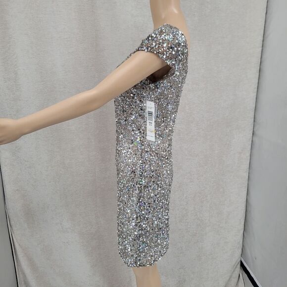 JUMP apparel Sparkly Silver Sequin Dress, Juniors Size 3/4 NEW NWT - Picture 5 of 14